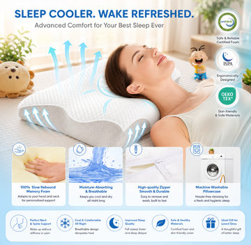Lumio Cervical Memory Foam Pillow